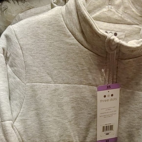 Three Dots Ladies' Quilted Jacket--Gray (Heather Gray) - Picture 10 of 11